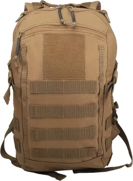 12L Small Backpack Day Pack - Mini Tactical Backpacks Military Daypack Molle Bag Rucksack Bug Out Bag for Hiking Camping Trekking (Tan)