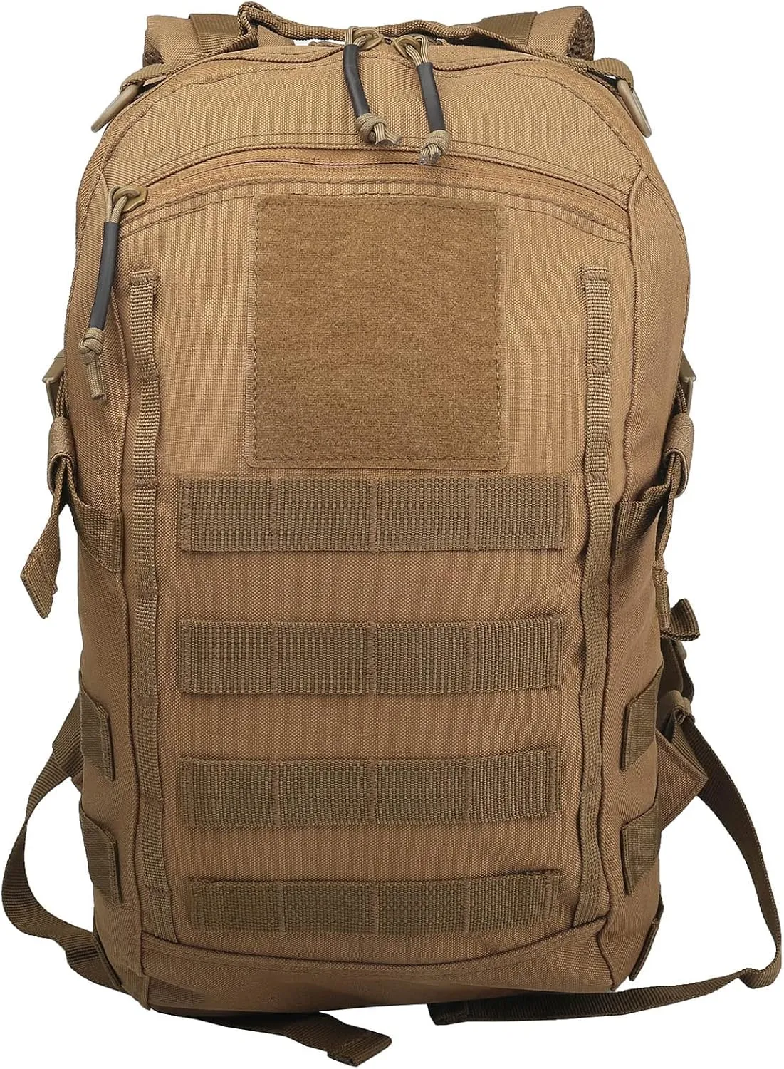 12L Small Backpack Day Pack - Mini Tactical Backpacks Military Daypack Molle Bag Rucksack Bug Out Bag for Hiking Camping Trekking (Tan)