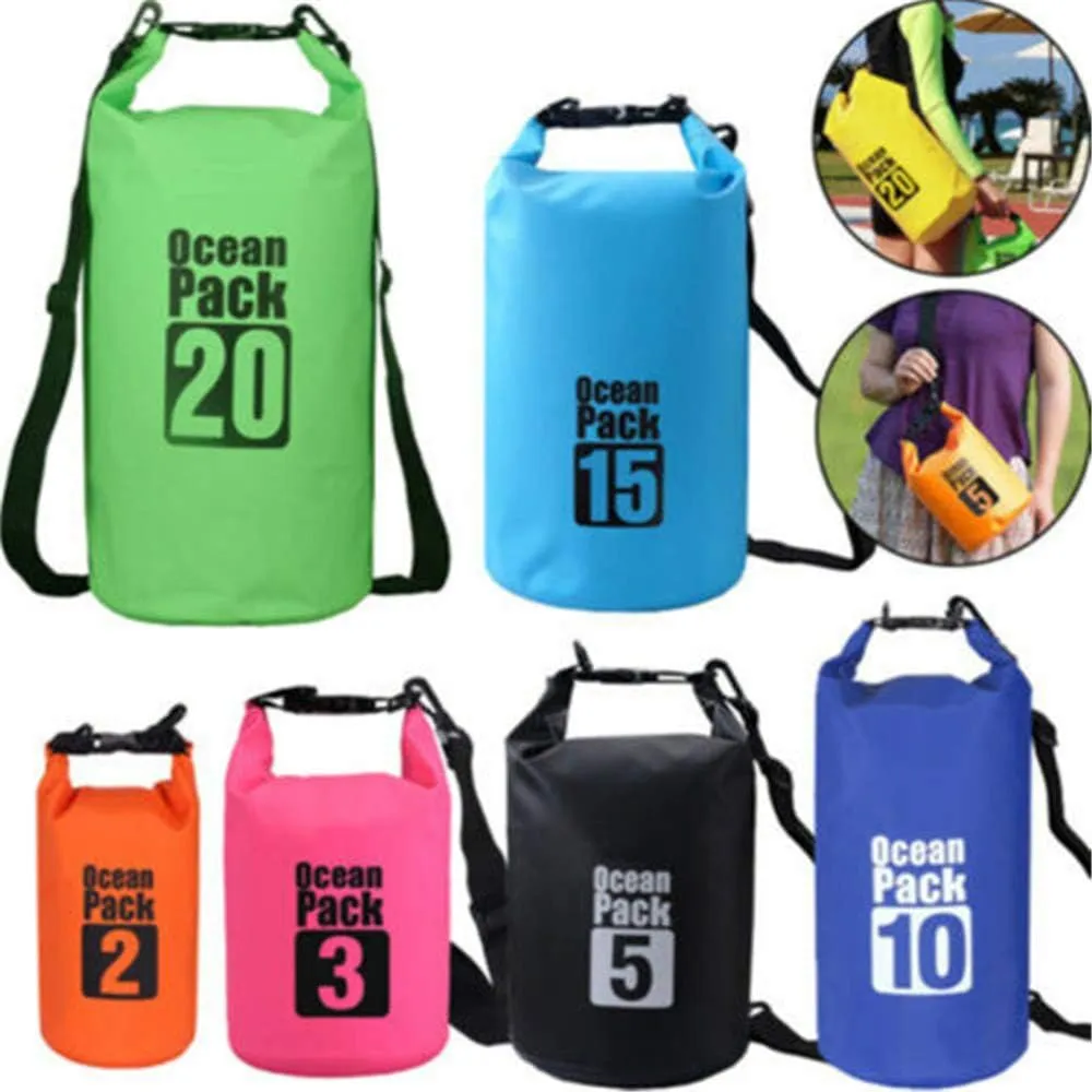 20L Waterproof Dry Bag, Waterproof Bucket Bag, Drifting Bucket Bag, Easy to Carry, Suitable for Canoeing, Rafting, Swimming, Camping, Hiking, Beach.