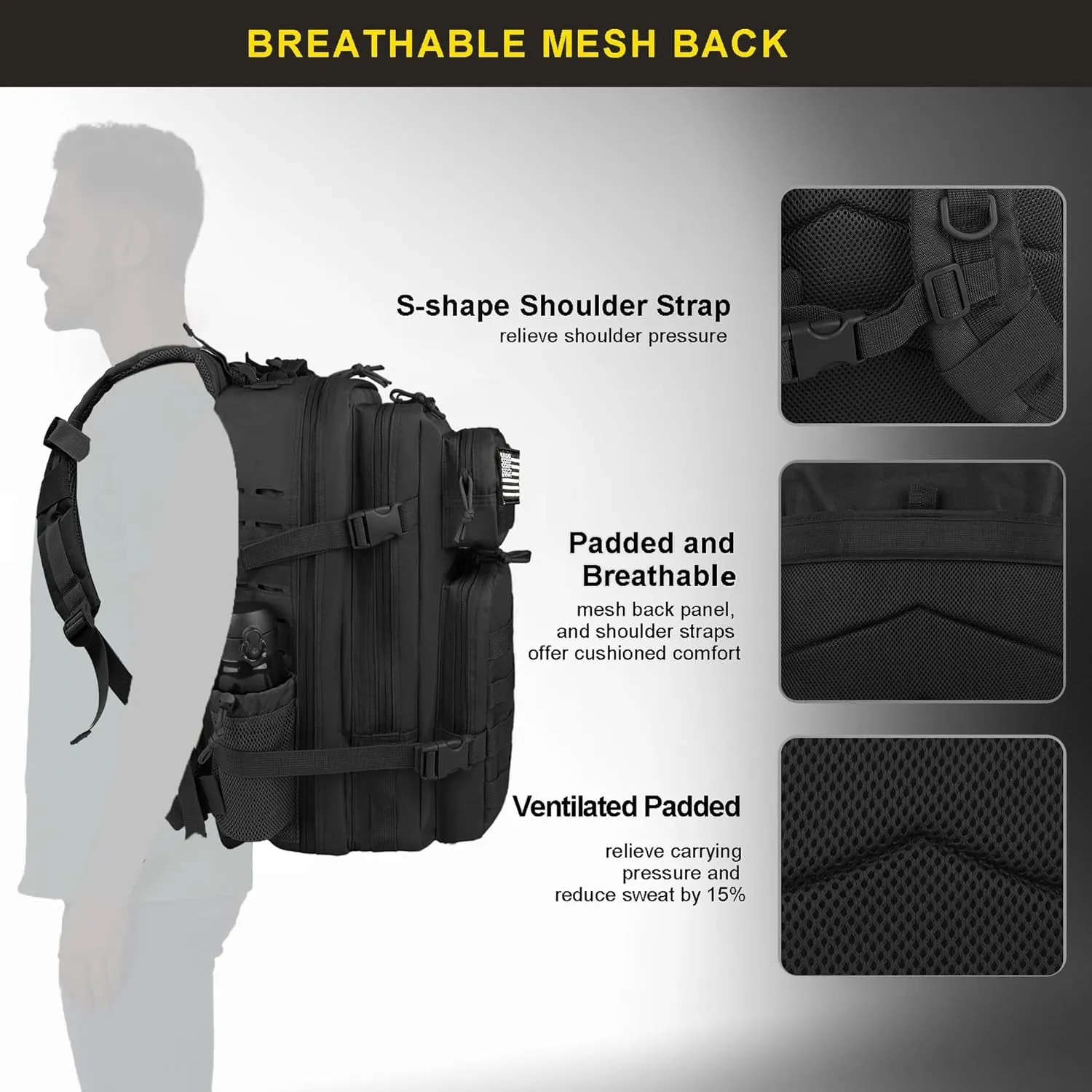 45L Military Tactical Backpack with Molle System