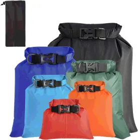 6PCS Dry Bags Waterproof, Lightweight Dry Bags for Kayaking WaterproofOutdoor Waterproof Bag for Kayaking Hiking Boating Camping