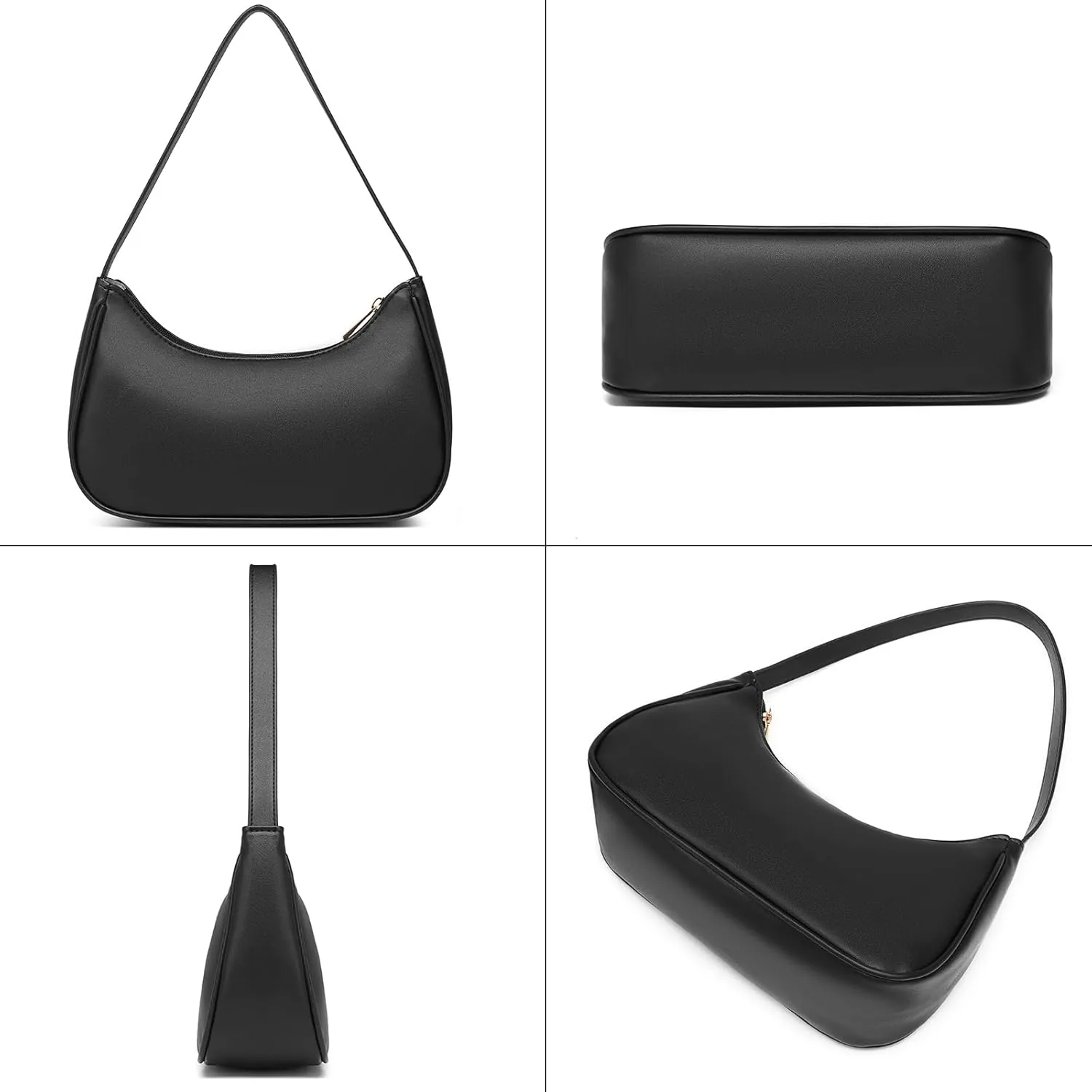 Afashor Shoulder Bags for Women Vegan Leather Hobo Sling Tote Handbag Retro Clutch Purse with Zipper Closure