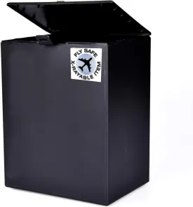 Airline safe plastic temporary travel cremation urn for human ashes, TSA approved for airplane air travel, full size adult 200 cubic inches, Funeral urn for mail and plane