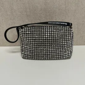 Alexander Wang Heiress Black Rhinestone Pouch Mini Bag