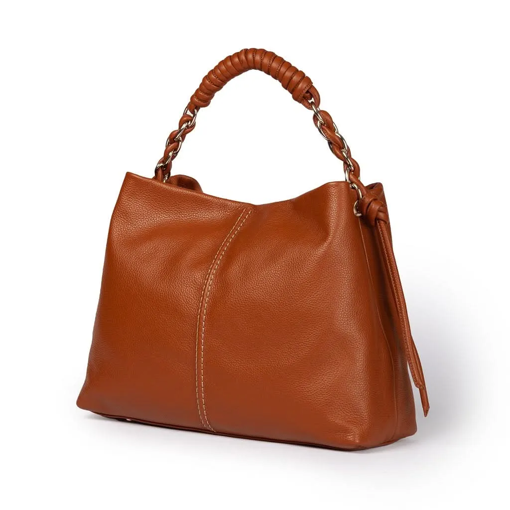 Amina Soft Leather Tubing Handle Bag by Roberta Gandolfi