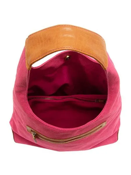 April Canvas Hobo Bag  - L8171-12  -  Women  MAGENTA