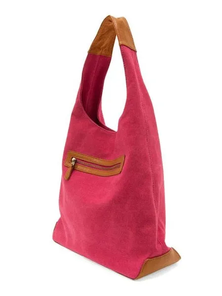 April Canvas Hobo Bag  - L8171-12  -  Women  MAGENTA
