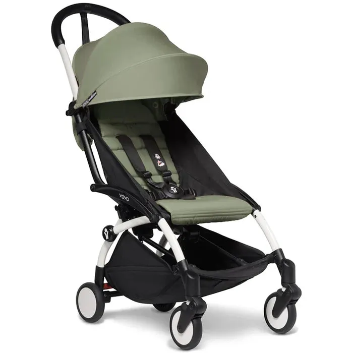 Babyzen YOYO 6  Stroller - White Frame with Color Pack 6  (Olive)