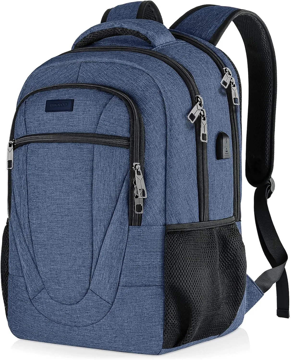 Backpack for Woman and Men, Travel Laptop Backpack with USB Charging, Waterproof College Back Pack for 15.6 IN Laptop Backpack, Adult Business Computer Travel Backpack, Blue