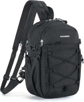 BAGSMART Small Crossbody Sling Bag, Crossbody Daypack, Chest Shoulder Bag Hiking Backpack for Casual Travel Sport