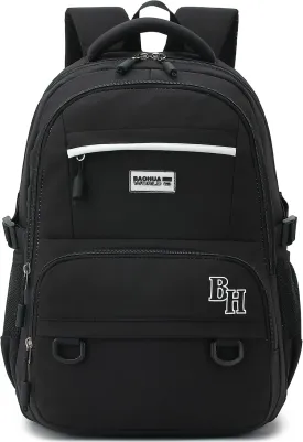 CAMTOP Laptop Backpack 15.6 Inch College Middle School BookBag Travel Backpacks Casual Daypacks (17 Inch,Black)