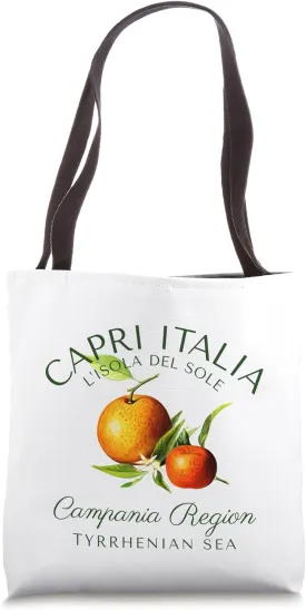 Capri Italia Oranges Travel Campania Tyrrhenian Sea Italy Tote Bag