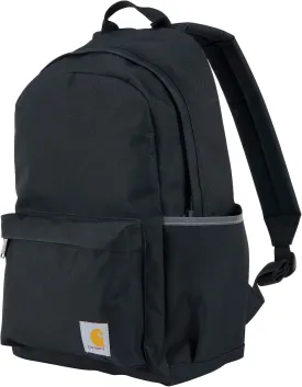 Carhartt 21L Classic Backpack, Water-Resistant Pack W/ 15" Laptop Sleeve and Organizational Compartments, Black, PFAS Free