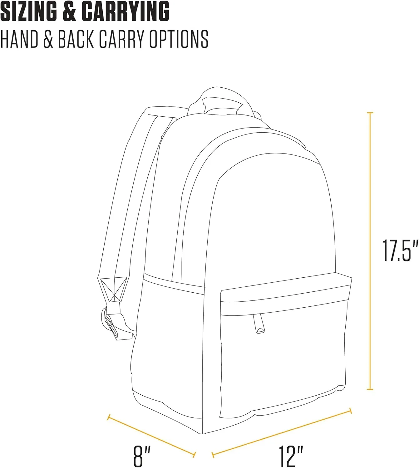 Carhartt 21L Classic Backpack, Water-Resistant Pack W/ 15" Laptop Sleeve and Organizational Compartments, Brown, PFAS Free