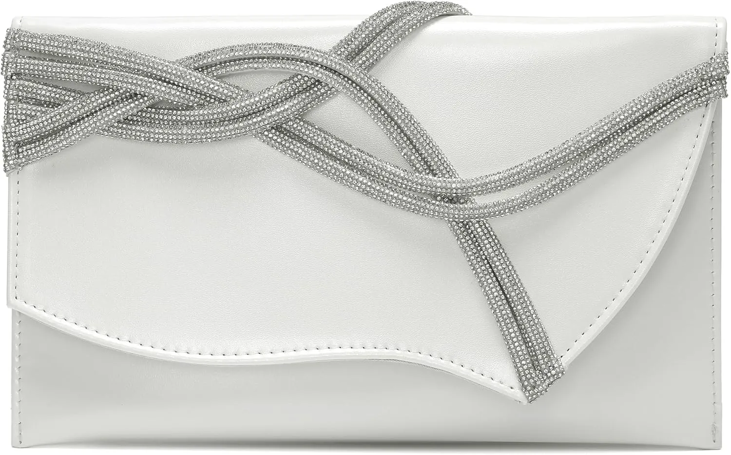 CARIEDO Women's Evening Bag Elegant Clutch Delicate PU Leather Flap Handbag Prom Wedding Party