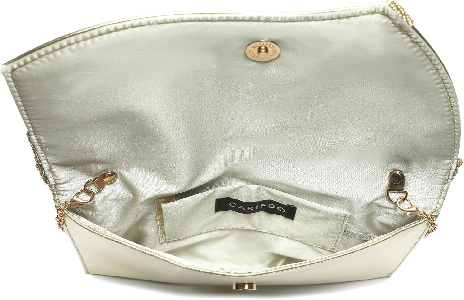 CARIEDO Women's Evening Bag Elegant Clutch Delicate PU Leather Flap Handbag Prom Wedding Party