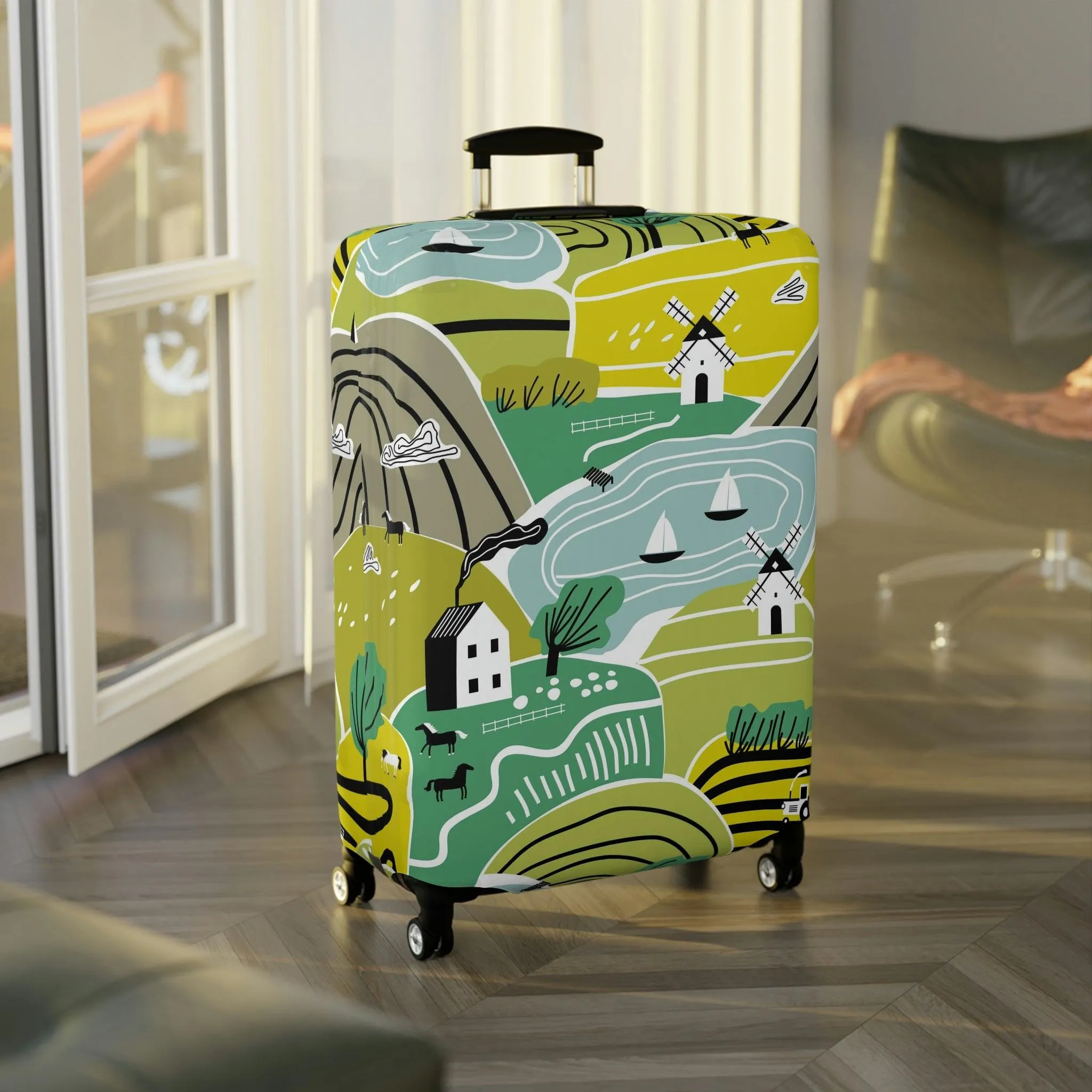 Chic Travel Armor: Trendy Peekaboo Luggage Protector for the Fashion-Forward Traveler