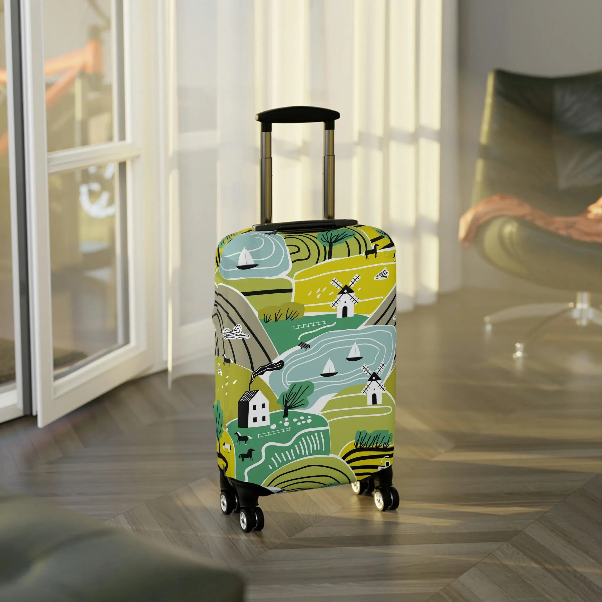 Chic Travel Armor: Trendy Peekaboo Luggage Protector for the Fashion-Forward Traveler