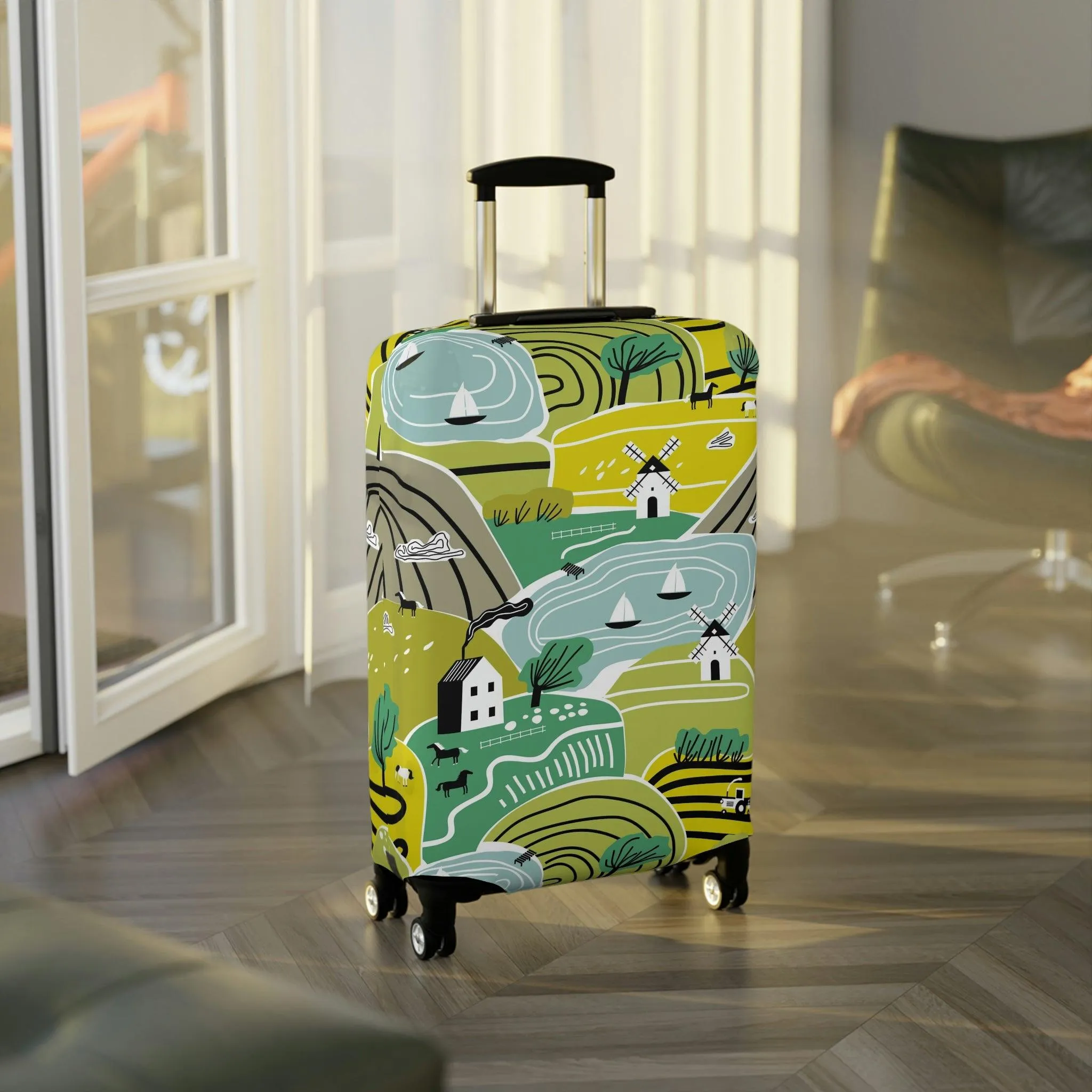 Chic Travel Armor: Trendy Peekaboo Luggage Protector for the Fashion-Forward Traveler