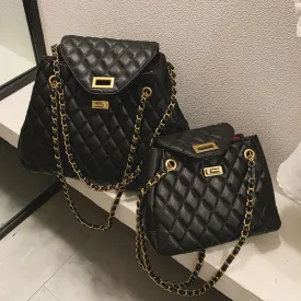 Christmas Gift Luxury Brand Handbag 2020 New Quality PU Leather Women's Designer Handbag Classic Lattice Chain Large Shoulder Messenger bags