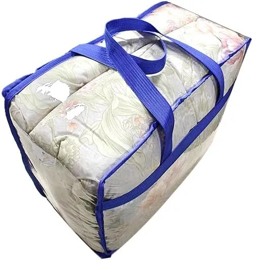 Clear PVC Storage Bag, 18" x 9" x 14", with Handles, for Blankets, Sheets, Pillows (1 pc, Indigo)