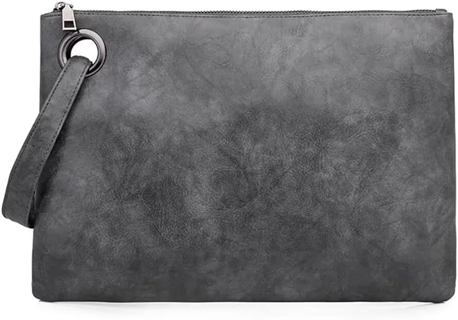 Clutch Purse for Women Vegan Leather Wristlet Wallet Roomy Envelope Clutch Designer Purses and Handbags for Daily Use