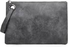 Clutch Purse for Women Vegan Leather Wristlet Wallet Roomy Envelope Clutch Designer Purses and Handbags for Daily Use