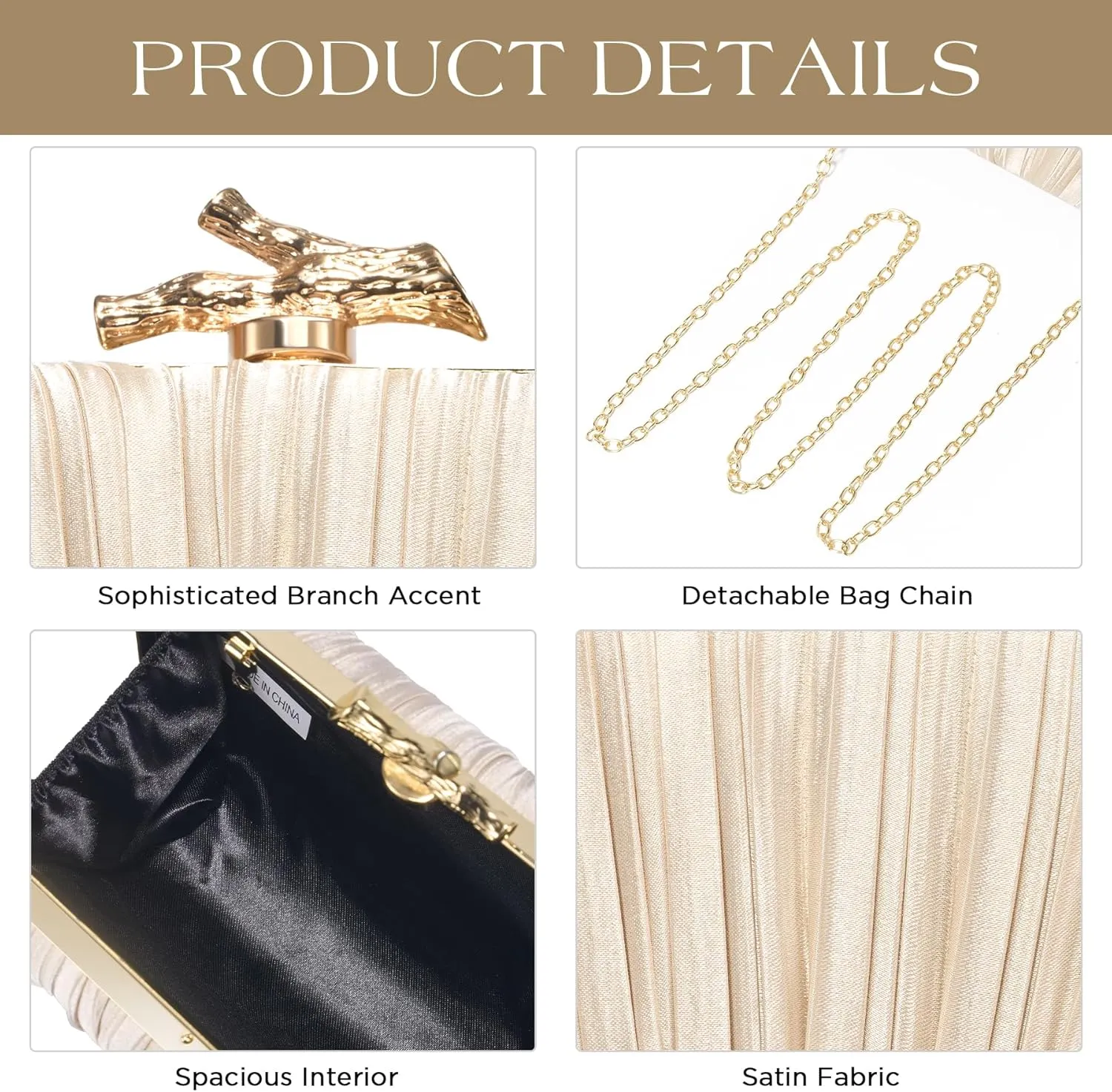 Clutch Purses for Women Evening/Wedding Chic Woven Bag Formal PU Leather Purse Designer Handbags for Women