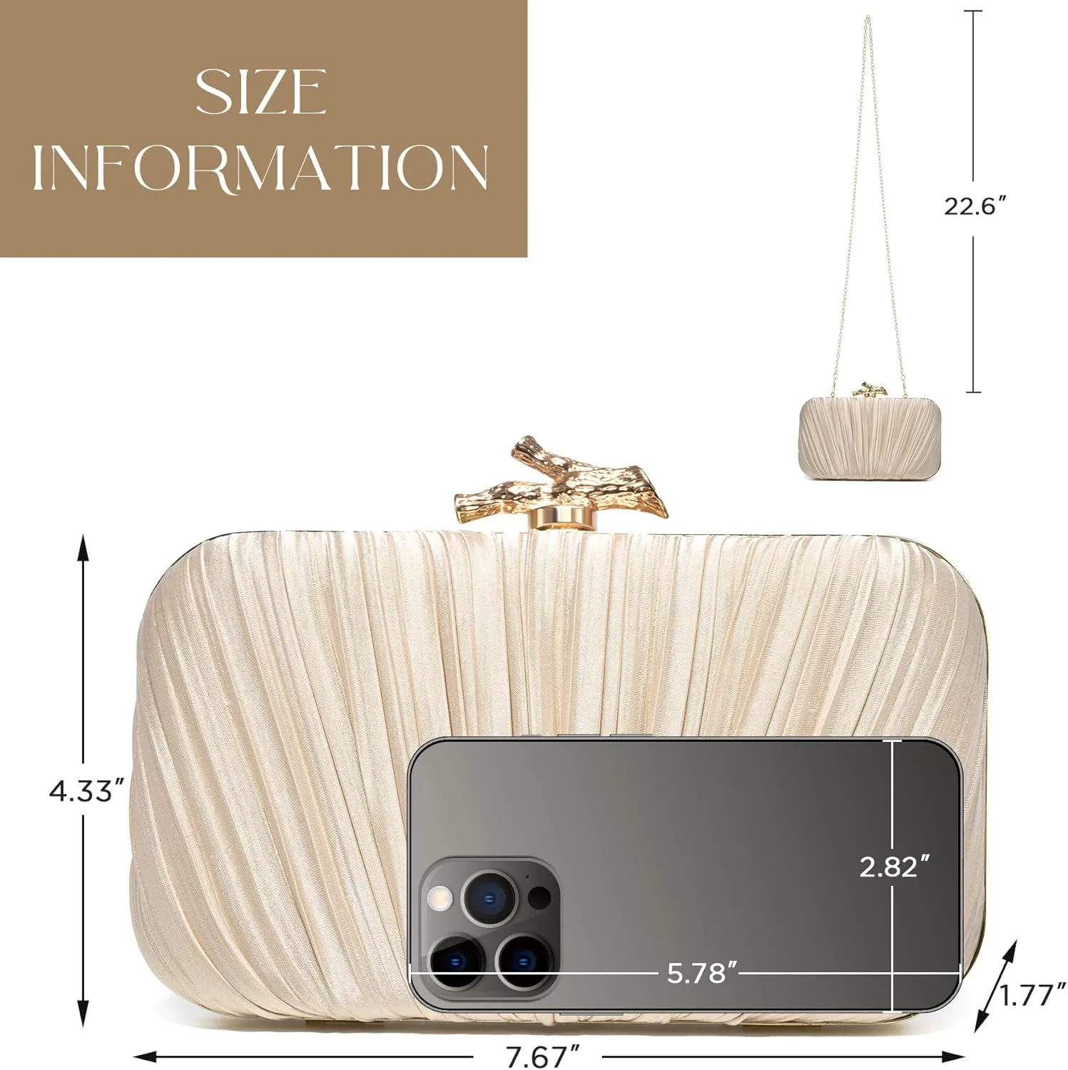 Clutch Purses for Women Evening/Wedding Chic Woven Bag Formal PU Leather Purse Designer Handbags for Women