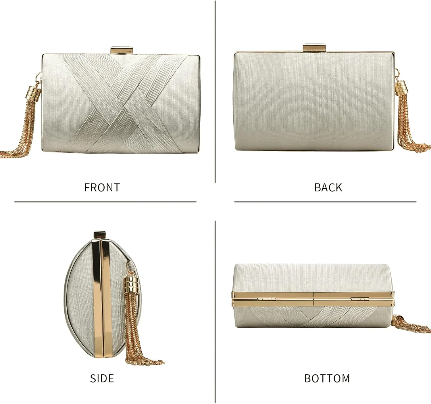 Clutch Purses For Women Tassel Evening Clutch bag Cross Body & Shoulder Bag For Wedding Night out Party