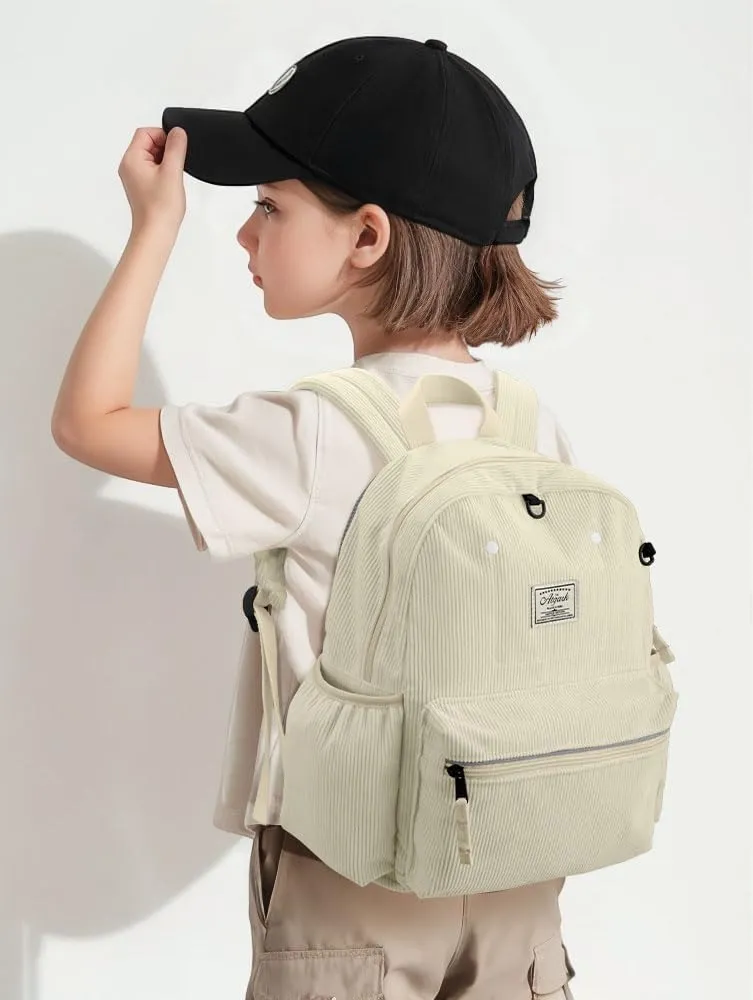 Corduroy Toddler Backpack for Boys 2-5: Preschool Backpack for Boys Girls - Cute Kids Backpack for Boys 13.5" H Fit Folder