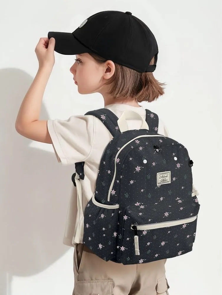 Corduroy Toddler Backpack for Boys 2-5: Preschool Backpack for Boys Girls - Cute Kids Backpack for Boys 13.5" H Fit Folder