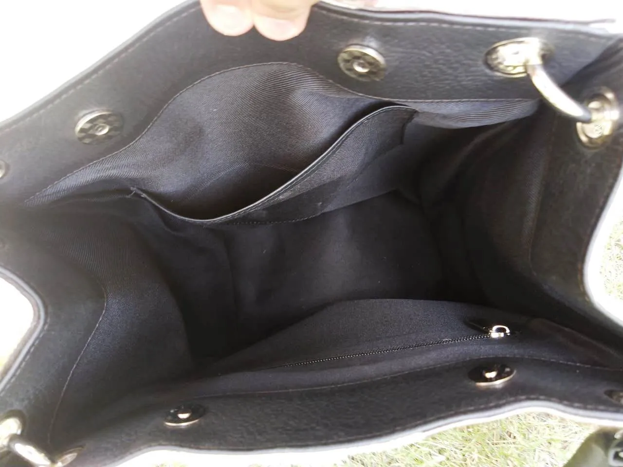 Cowhide Purse Black White