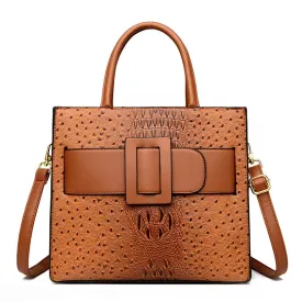 Croco Capacious Handbag