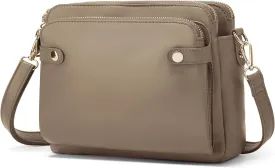 Crossbody Bags for Women Three-Layer Shoulder Bag Vegan Leather Multiple Compartments Handbag Purses Satchel Hobo Clutch 2024
