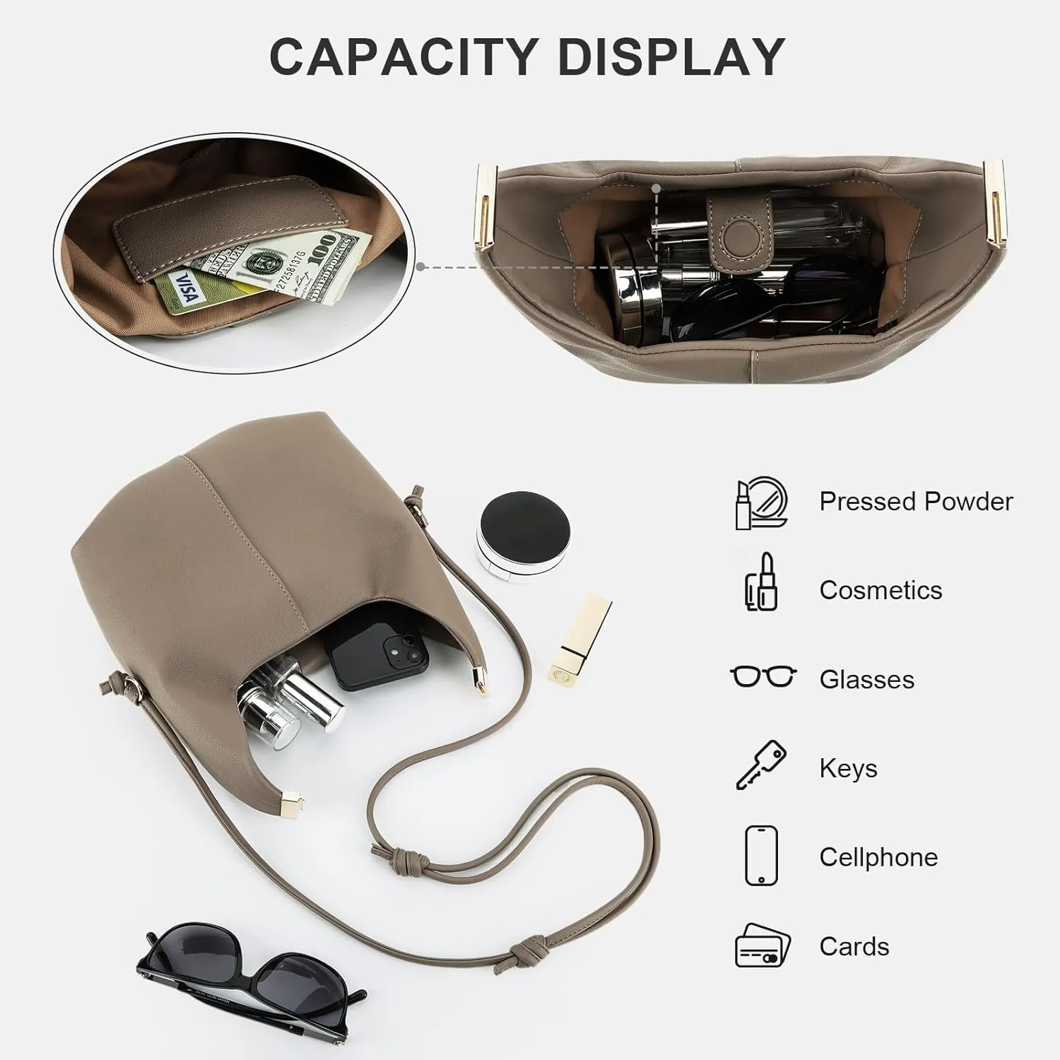 Crossbody Bags Purse Top Handle Bag Chic Dumpling Clutch Designer Small Faux Leather Shoulder Hobo Satchels for Women