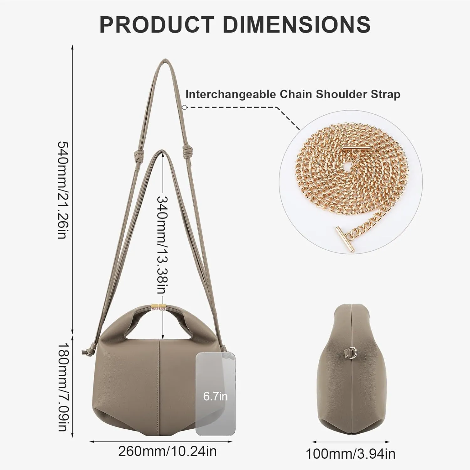 Crossbody Bags Purse Top Handle Bag Chic Dumpling Clutch Designer Small Faux Leather Shoulder Hobo Satchels for Women