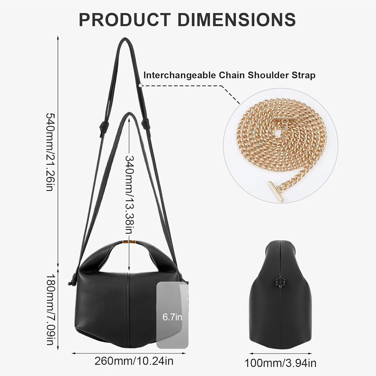 Crossbody Bags Purse Top Handle Bag Chic Dumpling Clutch Designer Small Faux Leather Shoulder Hobo Satchels for Women