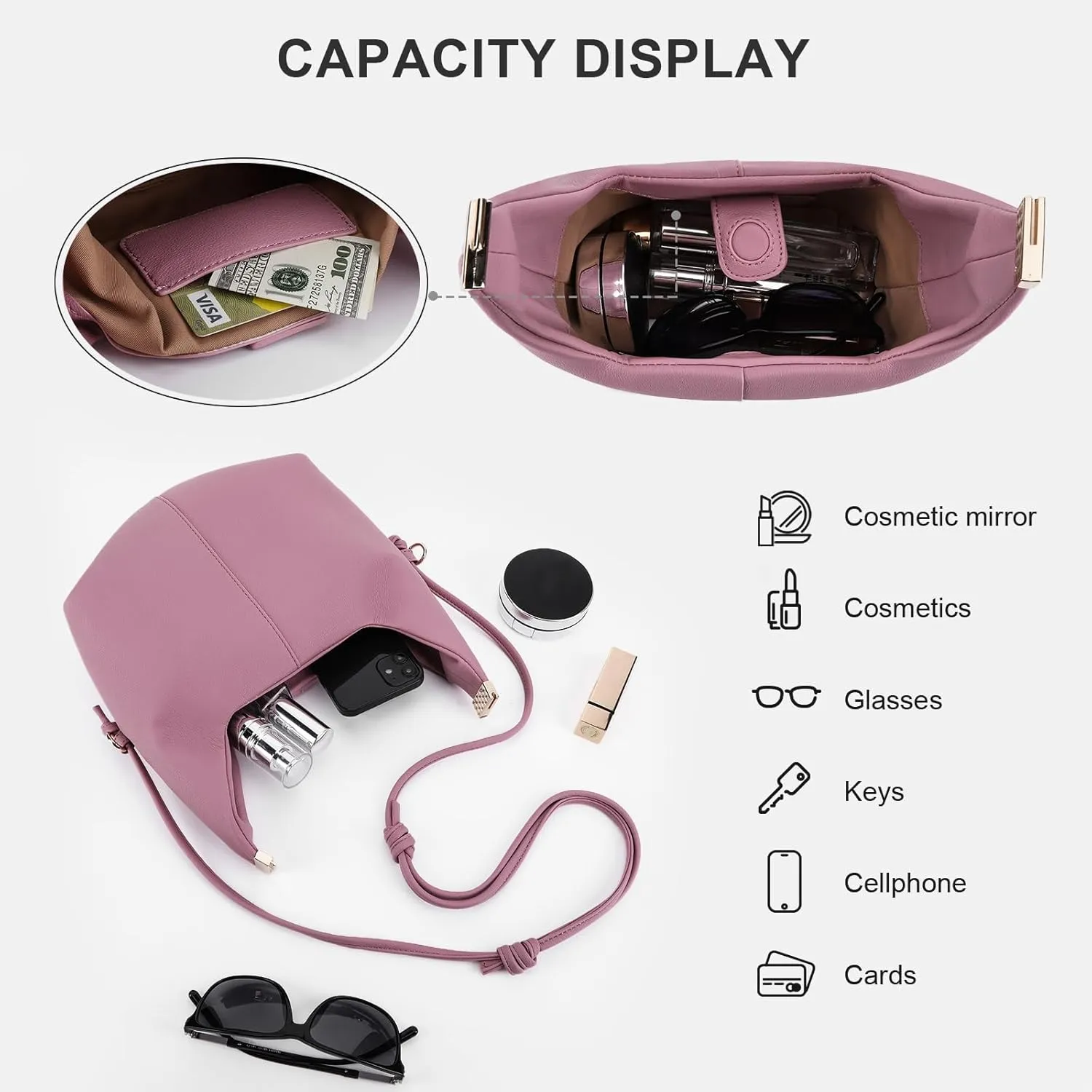 Crossbody Bags Purse Top Handle Bag Chic Dumpling Clutch Designer Small Faux Leather Shoulder Hobo Satchels for Women