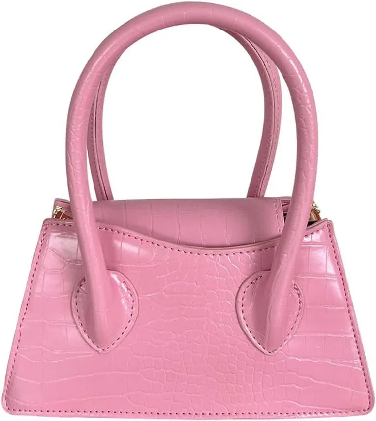 Cute Small Crossbody Purses for Women Girls Trendy Tiny Purse Top Handle Bag Crocodile Satchels Handbag