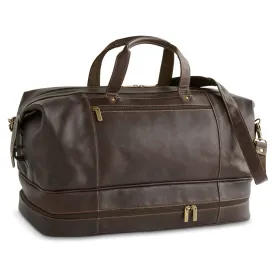 DayTrekr Leather Drop-Bottom Duffel