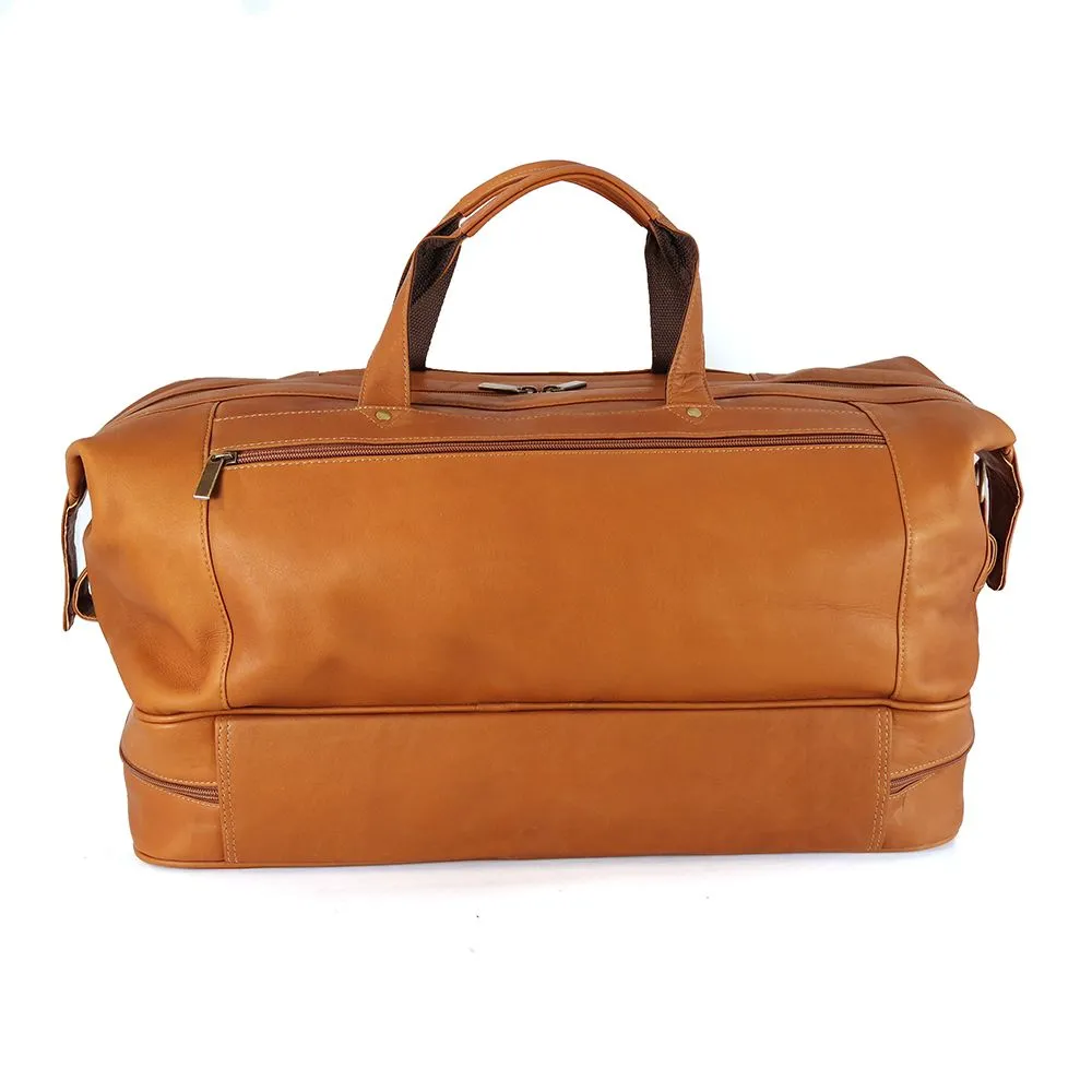 DayTrekr Leather Drop-Bottom Duffel