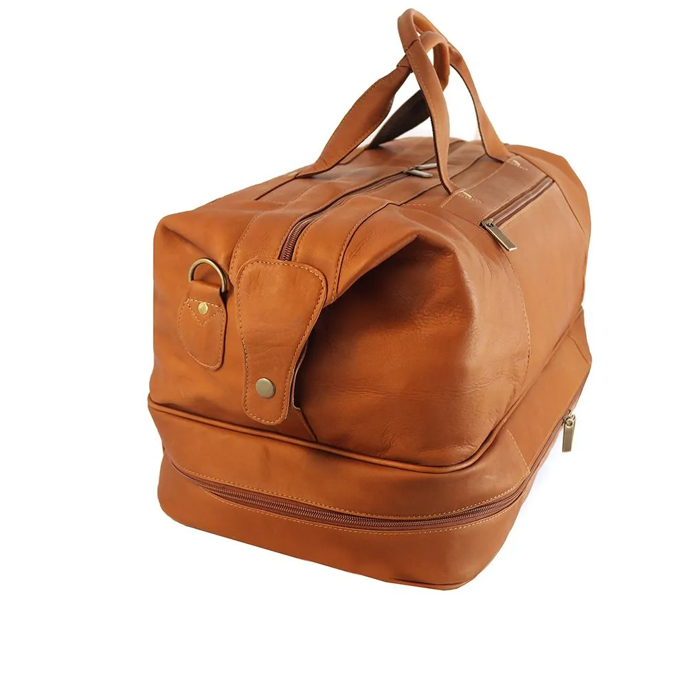 DayTrekr Leather Drop-Bottom Duffel