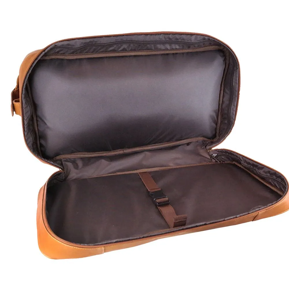 DayTrekr Leather Drop-Bottom Duffel