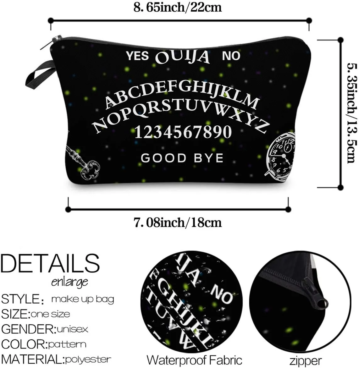 Deanfun Cosmetic Bag for Women, Durable Roomy Letters Makeup Bags Travel Waterproof Toiletry Bag Accessories Organizer Gifts (51524)