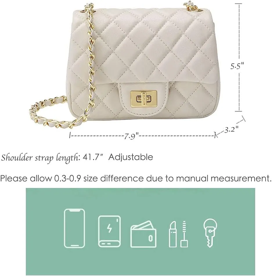 Designer Handbags Leather Clutch Small Quilted Purse Crossbody Bags for Women