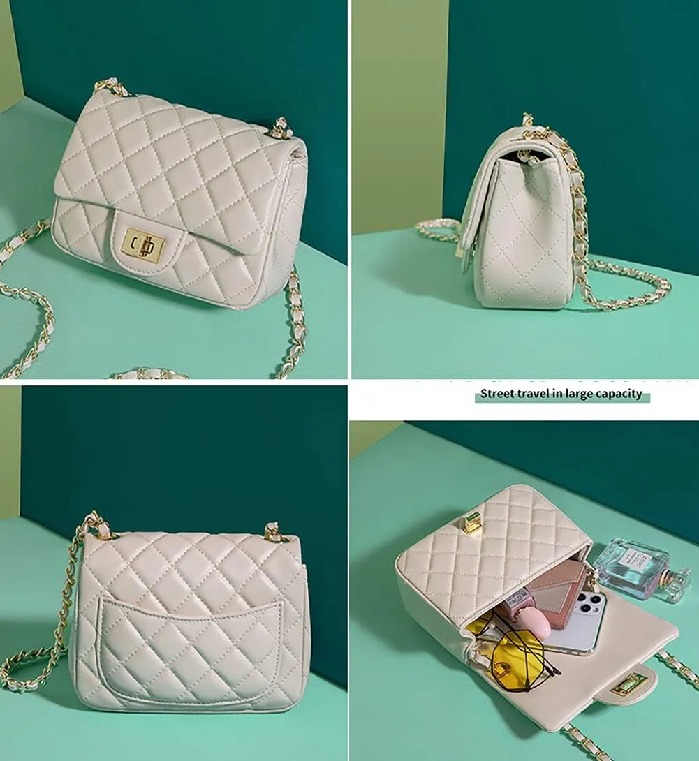 Designer Handbags Leather Clutch Small Quilted Purse Crossbody Bags for Women