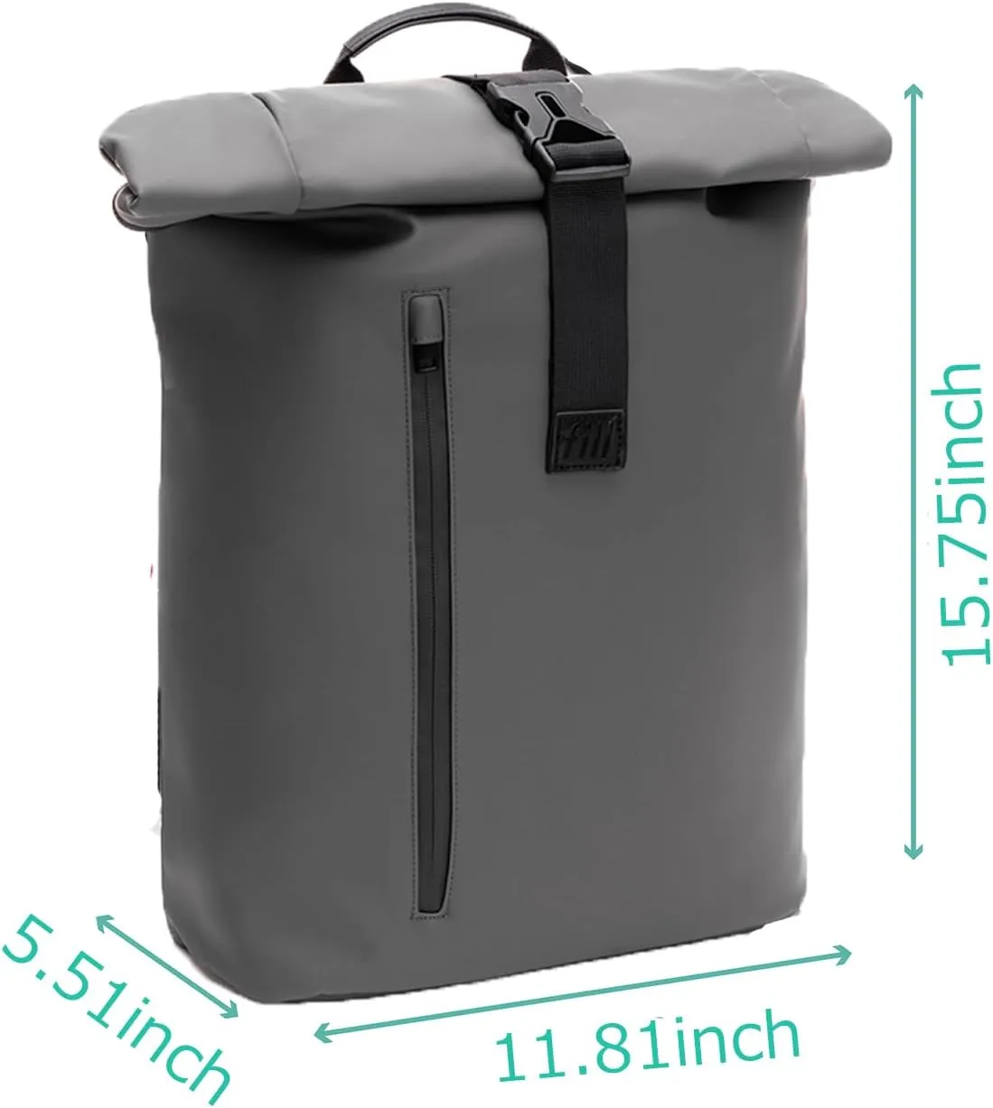 Diaper Bag Backpack Waterproof 25l Roll Top Outdoor Travel Laptop Dry Bags For Men And Women Camping Hiking Beach (Grey)