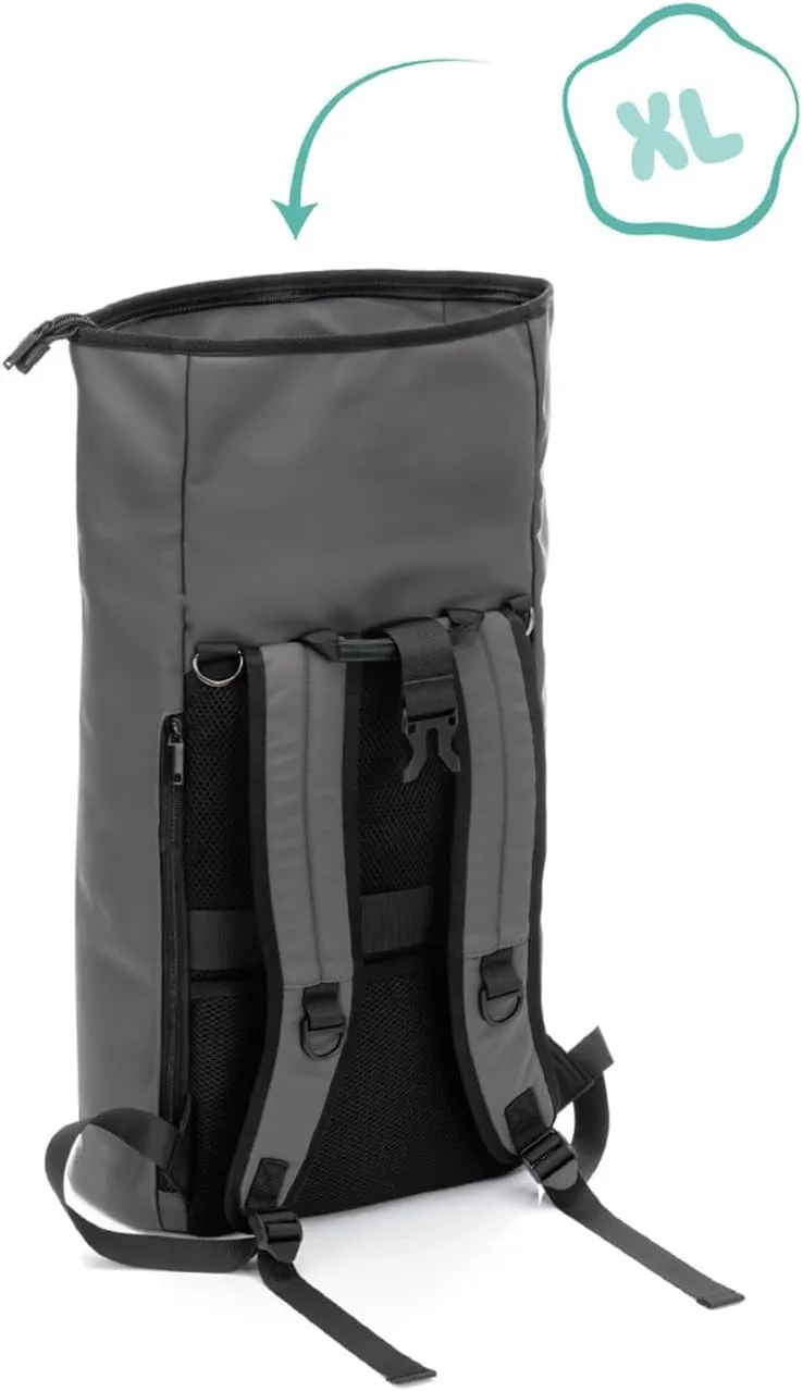 Diaper Bag Backpack Waterproof 25l Roll Top Outdoor Travel Laptop Dry Bags For Men And Women Camping Hiking Beach (Grey)