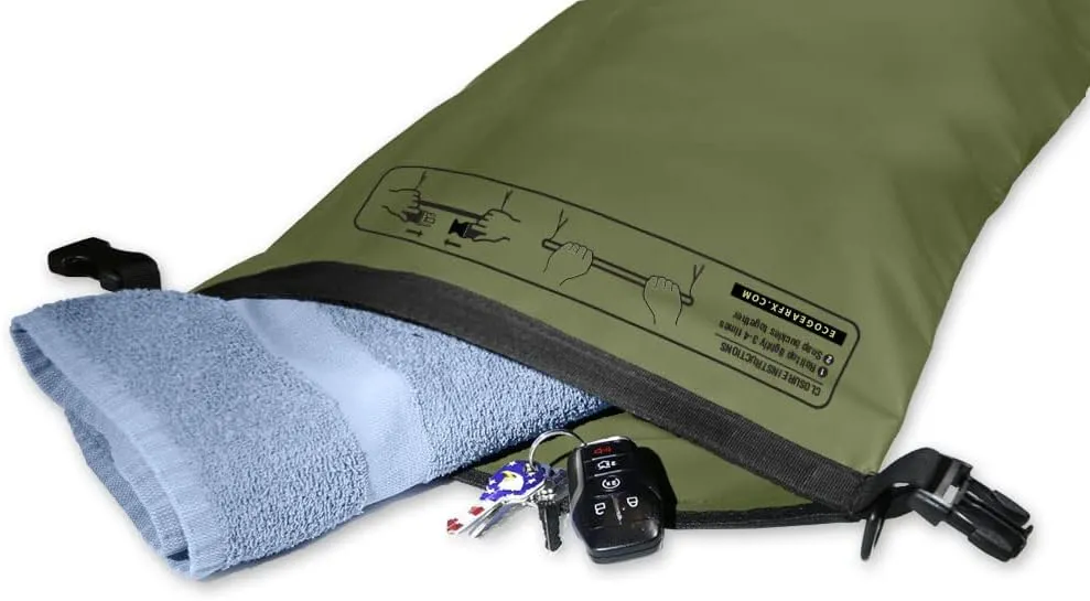 EcoGear FX Heavy Duty Waterproof Dry Bag Voyager Series  Durable Roll Top Compression Bag Kayaking, Rafting, Boating, Hiking, Fishing and Camping